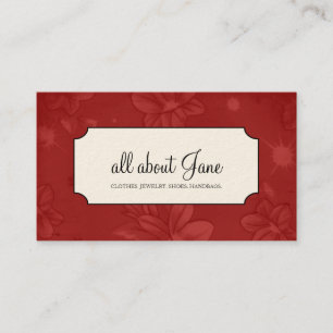 Florale Visitenkarten Visitenkarte