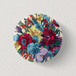 Florale Watercolor Monogram Delight Button