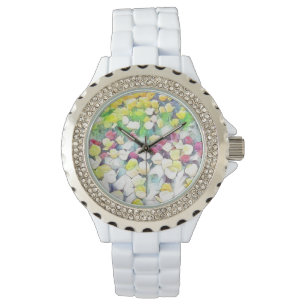 Florale weiße Uhr (Schwimmkörper)