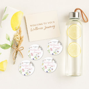 Florale Wellness Frauen Gesundheit & Fitness Brand Runder Aufkleber