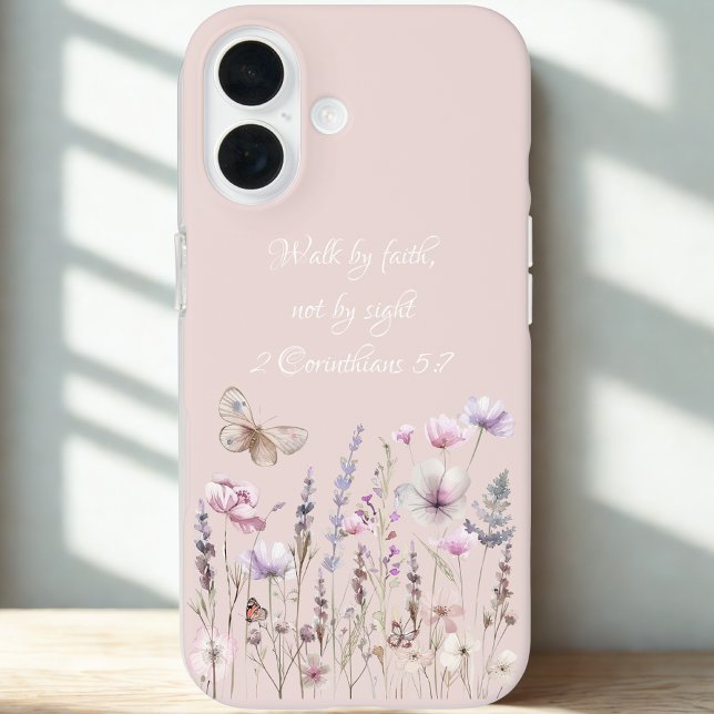 Floraler Bibelvers iPhone 16 Hülle (Von Creator hochgeladen)