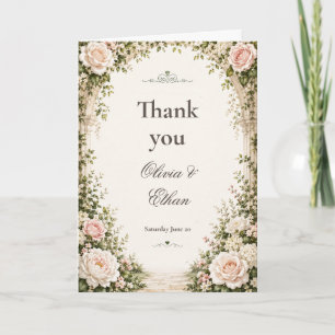 Floraler Bogen Hochzeit Danke