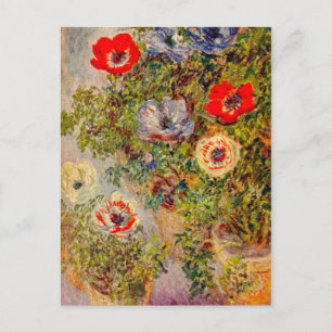 Floraler Impressionistischer Malstil - Claude Mone Postkarte