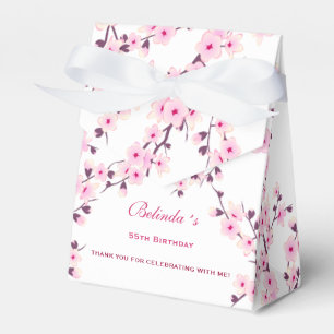 Floraler Kirschblüten-Rosa-Weiß Benutzerdefinier Geschenkschachtel