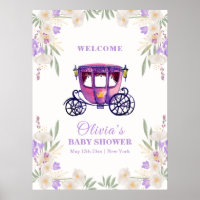 Floraler Prinzessinnen-Kutschen-Girl-Baby-Shower-W
