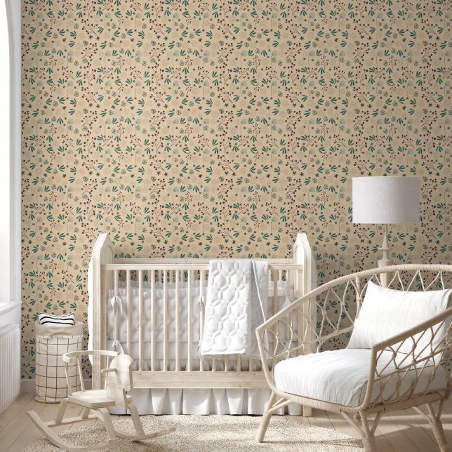 FLORALEREARTHONSEAMLESS-WALLPAPIER TAPETE (Kinder)