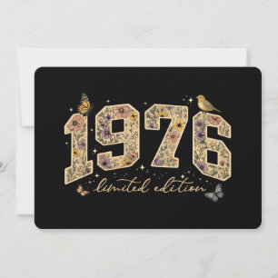 Florales 50. Geburtstags-Limited-Edition 1976 Einladung