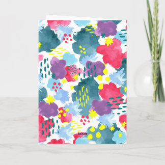 Florales Abstrakt Karte