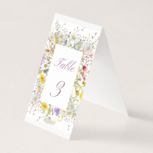 Florales Aquarell Hochzeit Tisch Nummer – Elegant