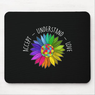 Florales Autismus-Bewusstsein Gänseblümchen-Blume Mousepad