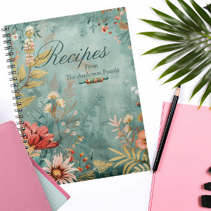 Florales BOHO Familienrezept Andenken  Notizblock
