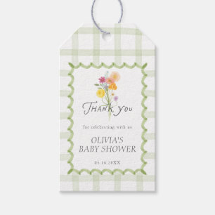 Florales Bouquet-Baby-Shower-Momosa-Bar Geschenkanhänger