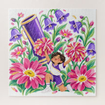 Florales Cheerleader Lila Rosa Cheer Sport Geschen