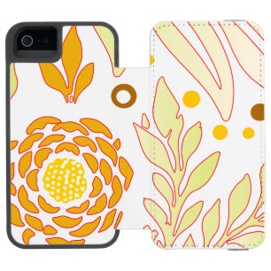 Florales Design 19 Incipio Watson™ iPhone 5 Geldbörsen Hülle