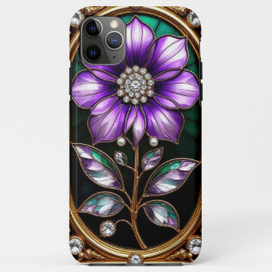Florales Design im goldenen Rahmen Case-Mate iPhone Hülle