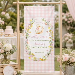Florales Dummes-Gänschen-Mädchen-Baby-Shower Banner
