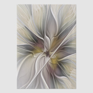 Florales Fraktal, Fantasieblume mit Erdtönen Seidenpapier