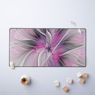 Florales Fraktal Modernes Abstraktes Blumen Pink G Schreibtischunterlage