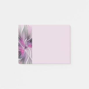 Florales Fraktal Modernes Abstraktes Blumenmuster  Post-it Klebezettel