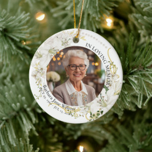 Florales Gedenken an einen lieben Menschen Andenke Keramik Ornament