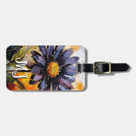 Florales Gepäckanhänger mit personalisierter Monog