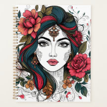 Florales Gesicht – Boho-Schönheitsplaner