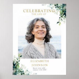 Florales Grünzeug Willkommensschild zur Feier des Poster