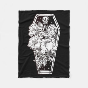 Florales Grusel-Halloween Fleecedecke