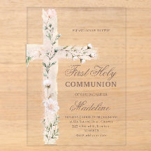 florales Heiliges Kreuz Erstkommunion