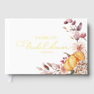 Florales Kürbis-Herbst-Brautjungfernparty Gästebuch