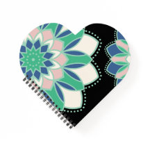 Florales Mandala-Herz
