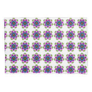 Florales Mandala-Muster Kissenbezug
