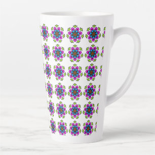 Florales Mandala-Muster Milchtasse