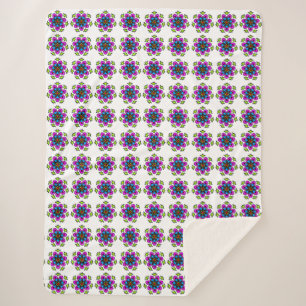 Florales Mandala-Muster Sherpadecke