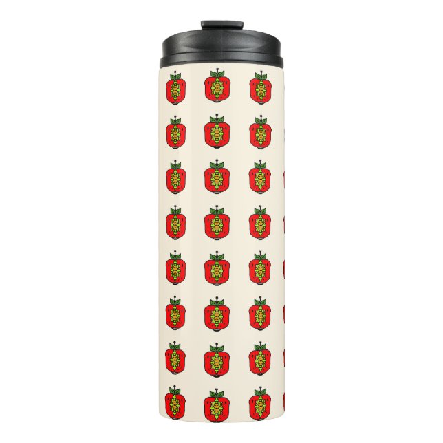 Florales Mandala-Muster Thermosbecher (Vorderseite)