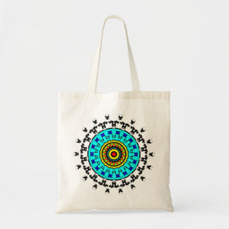 Florales Mandala-Muster Tragetasche