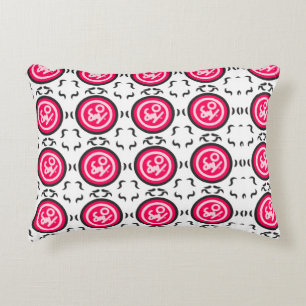 Florales Mandala-Nahtloses Muster Modern Pink Orbi Dekokissen