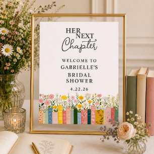 Florales Märchenbuch Ihr nächstes Kapitel Brautpar Poster