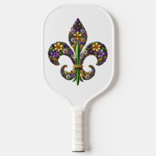 Florales Mardi Gras fleur de lis Pickleball Schläger