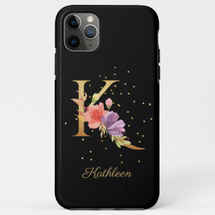 Florales Monogramm Namen Anfangsbuchstabe K Buchst Case-Mate iPhone Hülle
