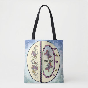 florales Monogramm O Tasche
