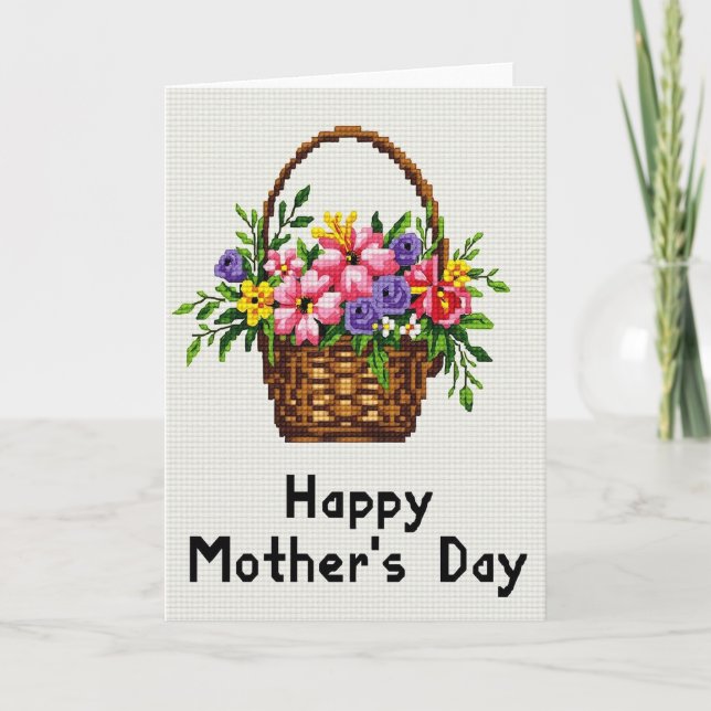 Florales Muttertags-Geschenkkarten-Gewebe Karte (Vorderseite)