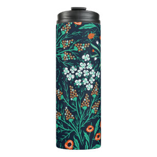 florales nahtloses Muster mit Sommerblüten Thermosbecher