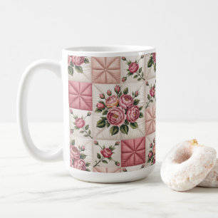 Florales nahtloses Muster, Rosen nahtloses Muster Kaffeetasse