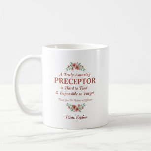 Florales Pflegepraktikant Danke Mentor Geschenk Kaffeetasse