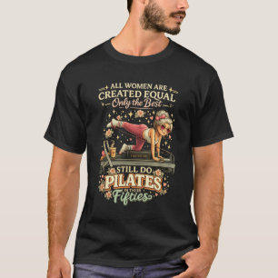 Florales Pilates Königin Motivationszitat Workout T-Shirt