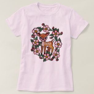 Florales Reh T-Shirt