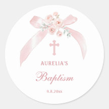 Florales rosa Band Taufe