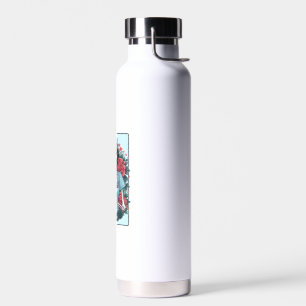 Florales Rose-Skelett-Krankenschwester Tarotkarte Trinkflasche