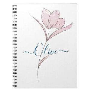 Florales Skizzen-Wasserfarben-Notizbuch personalis Notizblock